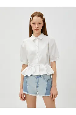 پیراهن زنانه سفید 3sal60020ıw - یاری شاپ