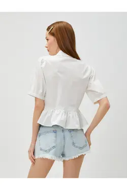 پیراهن زنانه سفید 3sal60020ıw - یاری شاپ