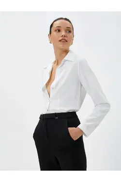 پیراهن زنانه سفید 4wak60108pw - یاری شاپ