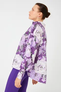 پیراهن زنانه طرح بنفش 3WAK60121CW - یاری شاپ