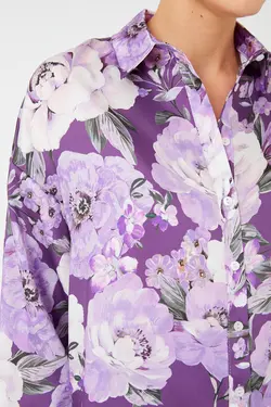 پیراهن زنانه طرح بنفش 3WAK60121CW - یاری شاپ