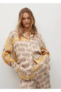 پیراهن زنانه طرح دار برش پهن - یاری شاپ