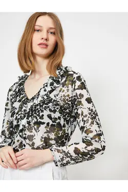 پیراهن زنانه طرح دار سبز - یاری شاپ