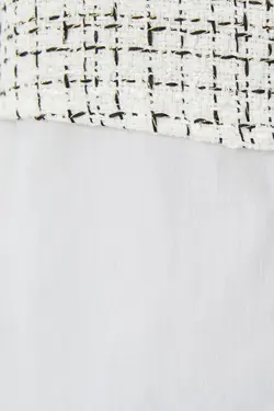 پیراهن زنانه طرح دار سفید 4WAL60058IW - یاری شاپ