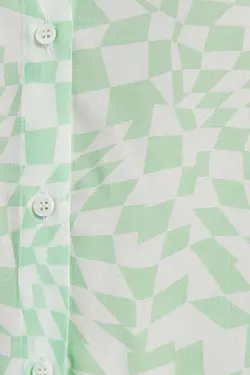 پیراهن زنانه طرح سبز 2SAL60173IW - یاری شاپ