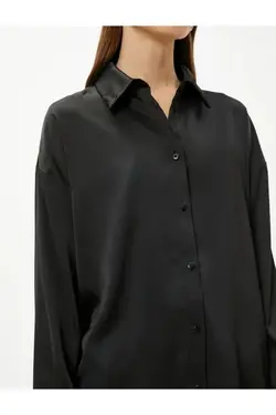 پیراهن زنانه کوتون 3SAK60089UW مشکی - یاری شاپ