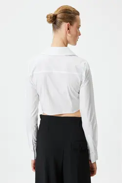 پیراهن زنانه مایل به سفید 4WAK60291PW - یاری شاپ