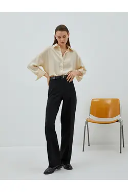 پیراهن ساتن Relax Fit آستین بلند - یاری شاپ