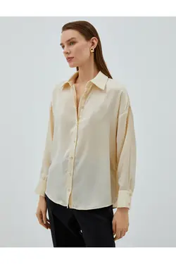 پیراهن ساتن Relax Fit آستین بلند - یاری شاپ