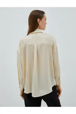 پیراهن ساتن Relax Fit آستین بلند - یاری شاپ