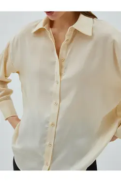 پیراهن ساتن Relax Fit آستین بلند - یاری شاپ