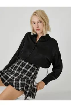 پیراهن ساتن آستین بلند - یاری شاپ