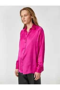 پیراهن ساتن آستین بلند راگلان - یاری شاپ