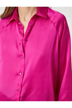 پیراهن ساتن آستین بلند راگلان - یاری شاپ