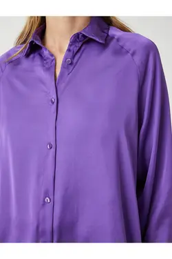 پیراهن ساتن آستین بلند راگلان - یاری شاپ