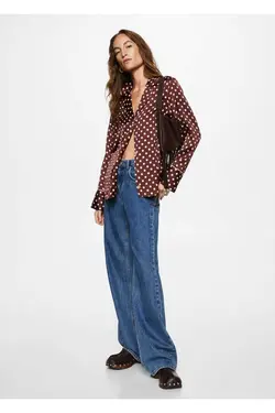 پیراهن ساتن خال خال - یاری شاپ