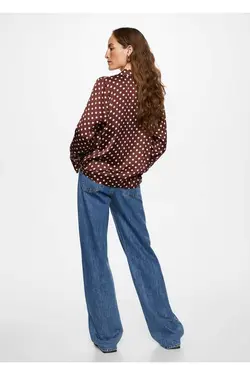 پیراهن ساتن خال خال - یاری شاپ