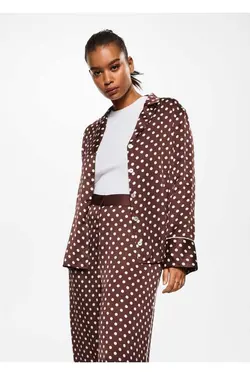 پیراهن ساتن خال خال - یاری شاپ