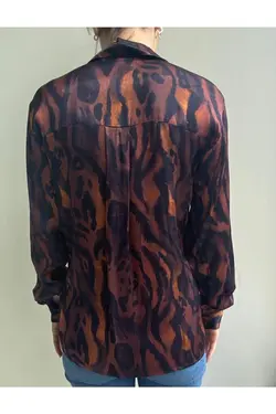 پیراهن ساتن طرح دار - یاری شاپ