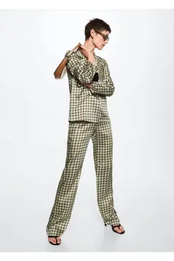 پیراهن ساتن طرح دار - یاری شاپ