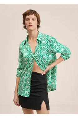 پیراهن ساتن طرح دار - یاری شاپ