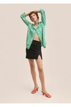 پیراهن ساتن طرح دار - یاری شاپ