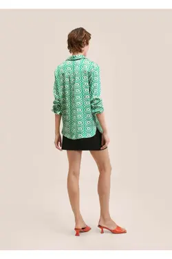 پیراهن ساتن طرح دار - یاری شاپ