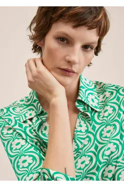 پیراهن ساتن طرح دار - یاری شاپ