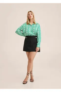 پیراهن ساتن طرح دار - یاری شاپ