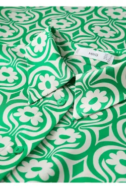 پیراهن ساتن طرح دار - یاری شاپ