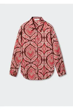 پیراهن ساتن طرح دار - یاری شاپ