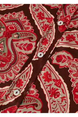 پیراهن ساتن طرح دار - یاری شاپ