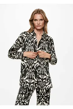 پیراهن ساتن طرح دار - یاری شاپ