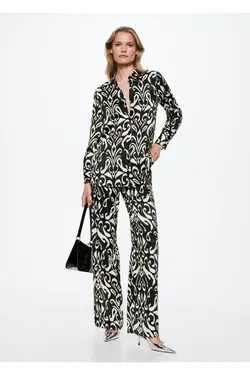 پیراهن ساتن طرح دار - یاری شاپ