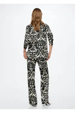 پیراهن ساتن طرح دار - یاری شاپ