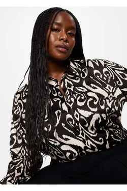 پیراهن ساتن طرح دار - یاری شاپ