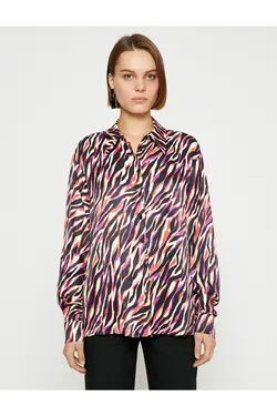 پیراهن ساتن طرح دار - یاری شاپ