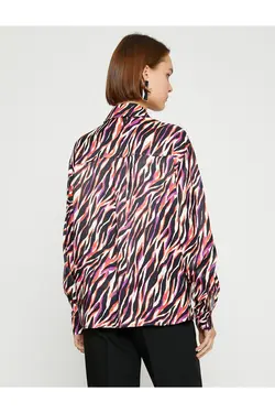 پیراهن ساتن طرح دار - یاری شاپ