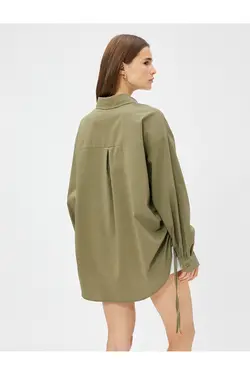 پیراهن سایز بزرگ با جزئیات جمع آوری در کناره ها - یاری شاپ