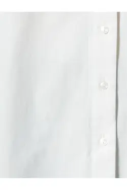 پیراهن سایز بزرگ با جیب آستین بلند با جزئیات نخی - یاری شاپ