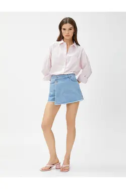 پیراهن سایز بزرگ پنبه ای جیبی - یاری شاپ