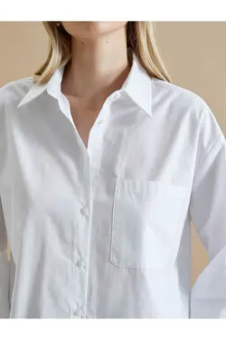 پیراهن سایز پوپلین جیبی پنبه ای - یاری شاپ