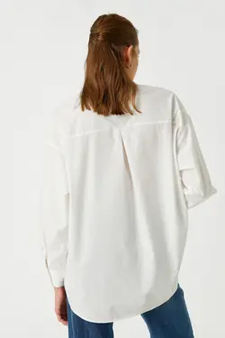 پیراهن سفید زنانه 3WAK60005PW - یاری شاپ