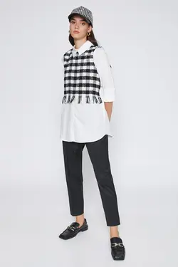 پیراهن سفید زنانه 3WAK60014IW - یاری شاپ