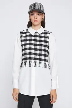 پیراهن سفید زنانه 3WAK60014IW - یاری شاپ