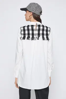 پیراهن سفید زنانه 3WAK60014IW - یاری شاپ