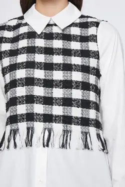 پیراهن سفید زنانه 3WAK60014IW - یاری شاپ