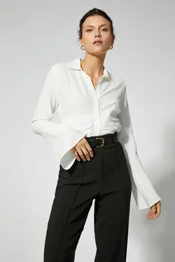 پیراهن سفید زنانه 3WAK60047IW - یاری شاپ