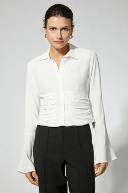 پیراهن سفید زنانه 3WAK60047IW - یاری شاپ