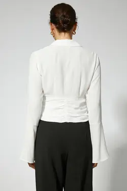 پیراهن سفید زنانه 3WAK60047IW - یاری شاپ